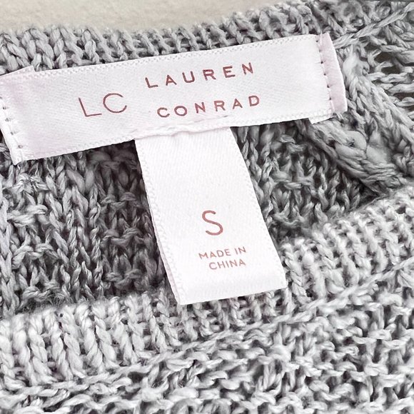 Lauren Conrad LC Flutter Sleeve Peplum Sweater - Picture 2 of 3